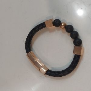 NATURAL Lava Bead STONE  ESSENTIAL OIL BRACELET